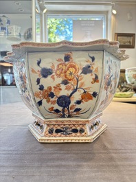 A Chinese Imari-style hexagonal jardini&egrave;re with floral design, Qianlong