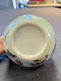 Two Chinese famille rose vases with birds and flowers, Qianlong mark, Republic