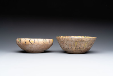 Four Nishapur pottery bowls, Iran, 10/11th C.