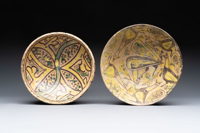 Four Nishapur pottery bowls, Iran, 10/11th C.