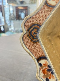 A Chinese Imari-style hexagonal jardini&egrave;re with floral design, Qianlong