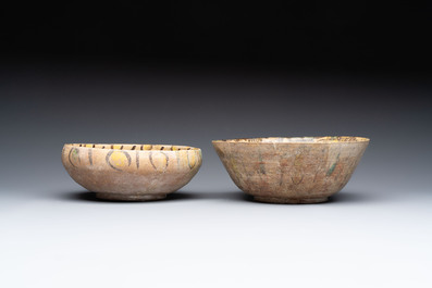 Four Nishapur pottery bowls, Iran, 10/11th C.