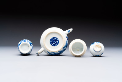 13 Chinese blue, white and polychrome wares, Kangxi and later