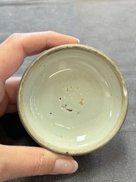 A pair of Chinese doucai 'chrysanthemum' jars and covers, Daoguang mark and of the period