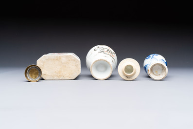 13 Chinese blue, white and polychrome wares, Kangxi and later