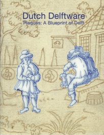 A rare blue and white Dutch Delft 'View of Duinrell' plaque, after an engraving by Petrus Schenk, first half 18th C.