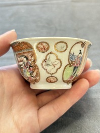 A Chinese famille rose 'San Niang Jiao Zi 三娘教子' cup, Qianlong