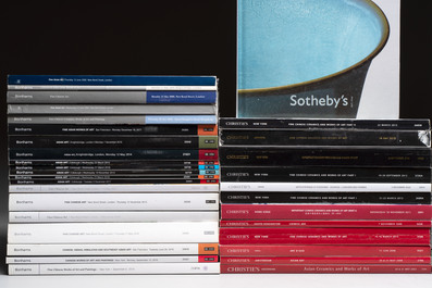 A collection of 38 Christie's, Bonhams and Sotheby's auction catalogues on Chinese and Asian art, 2002-2021