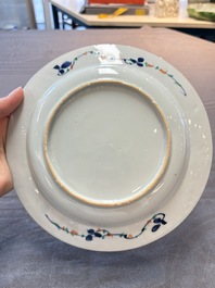 Ten Chinese doucai plates with floral design, Kangxi