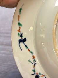 Ten Chinese doucai plates with floral design, Kangxi
