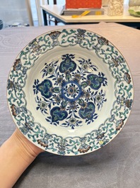 Ten Chinese doucai plates with floral design, Kangxi