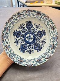 Ten Chinese doucai plates with floral design, Kangxi