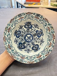Ten Chinese doucai plates with floral design, Kangxi