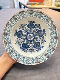 Ten Chinese doucai plates with floral design, Kangxi