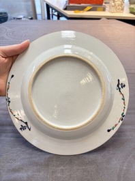 Ten Chinese doucai plates with floral design, Kangxi