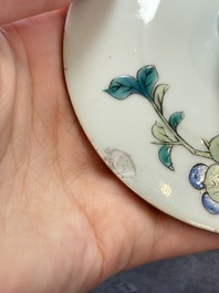 A Chinese famille verte 'bird among fruiting branches' vase and cover, Jiangxi Ciye Gongsi 江西瓷業公司 mark, Republic