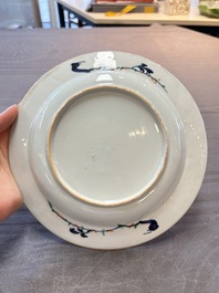 Ten Chinese doucai plates with floral design, Kangxi