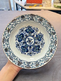 Ten Chinese doucai plates with floral design, Kangxi