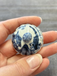 A collection of 17 Chinese blue, white and famille rose wares, Kangxi/Qianlong