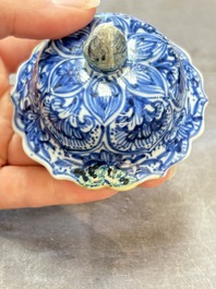 Five Chinese blue and white vases, Kangxi/Qianlong