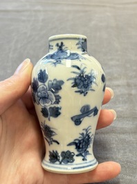 A collection of 17 Chinese blue, white and famille rose wares, Kangxi/Qianlong