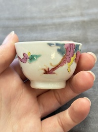A collection of 17 Chinese blue, white and famille rose wares, Kangxi/Qianlong