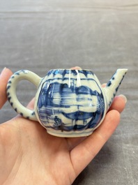 A collection of 17 Chinese blue, white and famille rose wares, Kangxi/Qianlong
