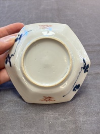 A collection of 17 Chinese blue, white and famille rose wares, Kangxi/Qianlong