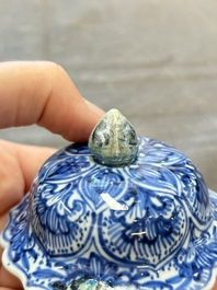 Five Chinese blue and white vases, Kangxi/Qianlong