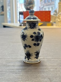 A collection of 17 Chinese blue, white and famille rose wares, Kangxi/Qianlong