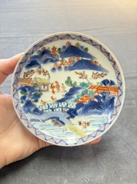 A collection of 17 Chinese blue, white and famille rose wares, Kangxi/Qianlong
