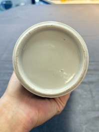 Five Chinese blue and white vases, Kangxi/Qianlong