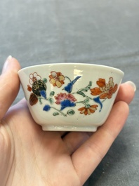 A collection of 17 Chinese blue, white and famille rose wares, Kangxi/Qianlong