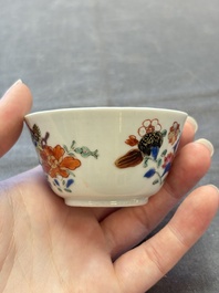 A collection of 17 Chinese blue, white and famille rose wares, Kangxi/Qianlong