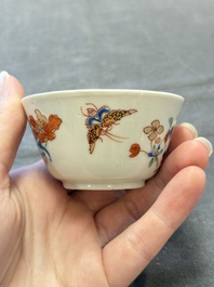 A collection of 17 Chinese blue, white and famille rose wares, Kangxi/Qianlong
