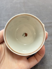 A collection of 17 Chinese blue, white and famille rose wares, Kangxi/Qianlong