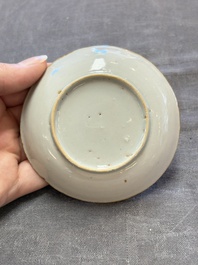 A collection of 17 Chinese blue, white and famille rose wares, Kangxi/Qianlong