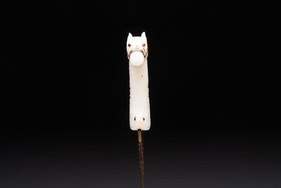 A white jade-hilted khandjar dagger, India, 19/20th C.