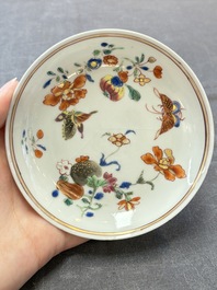 A collection of 17 Chinese blue, white and famille rose wares, Kangxi/Qianlong