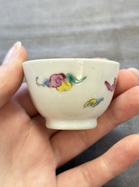 A collection of 17 Chinese blue, white and famille rose wares, Kangxi/Qianlong