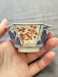 A collection of 17 Chinese blue, white and famille rose wares, Kangxi/Qianlong