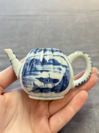 A collection of 17 Chinese blue, white and famille rose wares, Kangxi/Qianlong