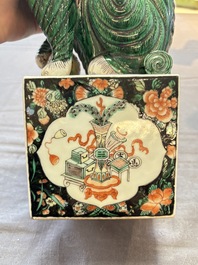 A Chinese famille verte Buddhist lion, 19th C.