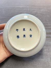 A Chinese claire-de-lune brush washer, Kangxi mark, 19th C.