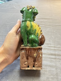Eight Chinese sancai-glazed wares, 19th C.