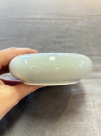 A Chinese claire-de-lune brush washer, Kangxi mark, 19th C.