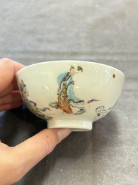 A fine Chinese famille rose 'immortals' cup, Yongzheng mark and of the period