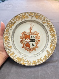 A Chinese armorial plate with the arms of Carr and Kerr impaling Bigge for the English market, Yongzheng, ca. 1735