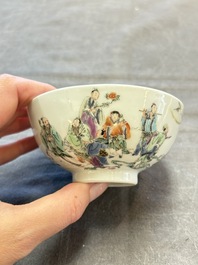 A fine Chinese famille rose 'immortals' cup, Yongzheng mark and of the period