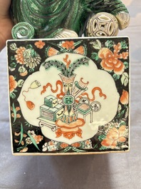 A Chinese famille verte Buddhist lion, 19th C.